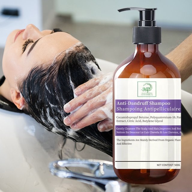 500ml Vegan Paraben Free Organic Relieves Itchy & Dry Scalp Anti Dandruff Shampoo For Flaky, Itchy, Oily, Dry Scalp