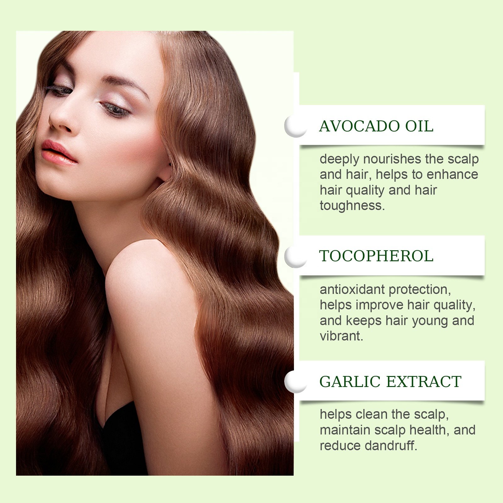 OEM Private Label Organic Refreshing Sulfate Free Shampoo Avocados Hair Care Product Avocado Shampoo