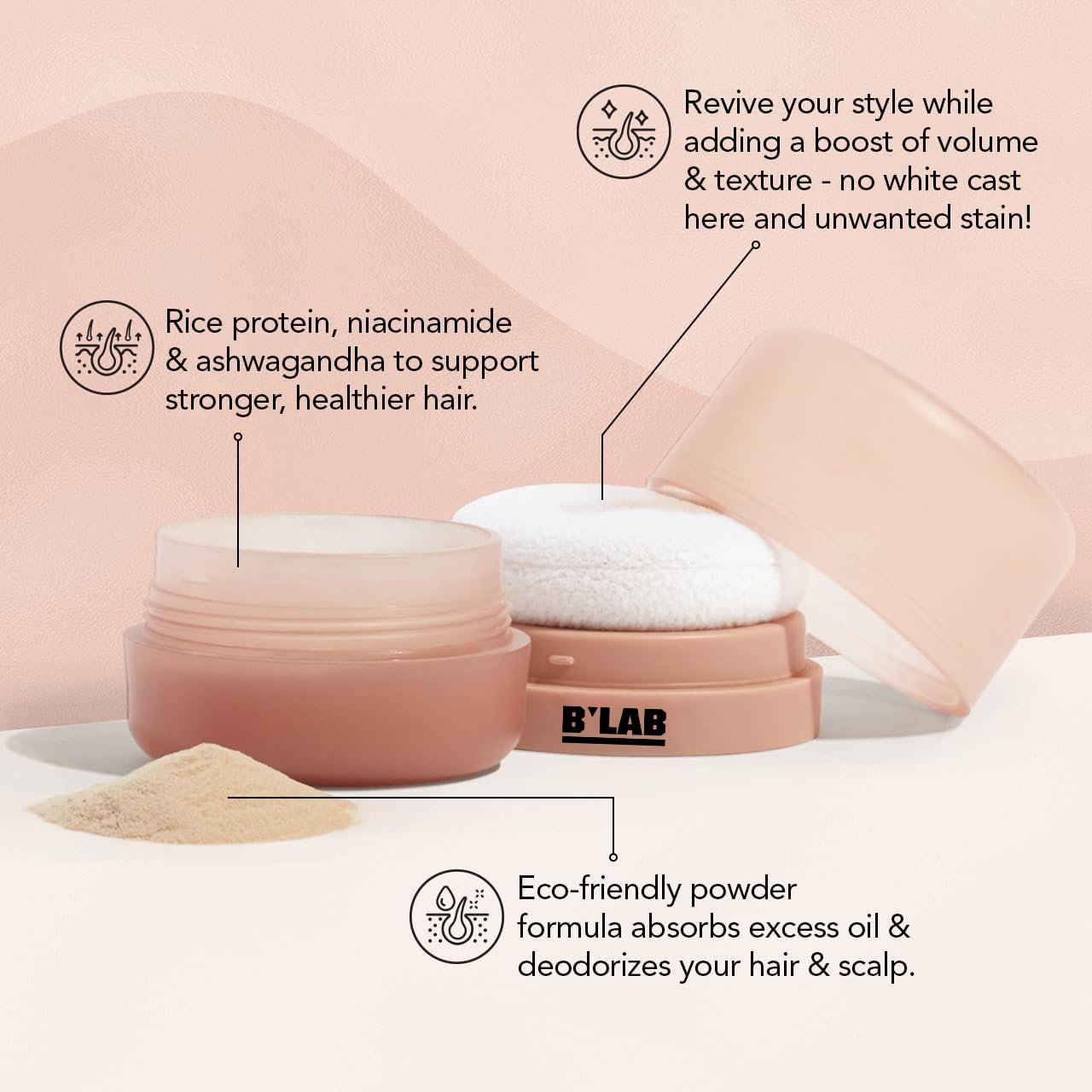 Private Label Vegan Travel Size Non-Aerosol Hair Styling Women Bulk Spray Remove Oil Jar Powdered Remove Mini Dry Shampoo Powder