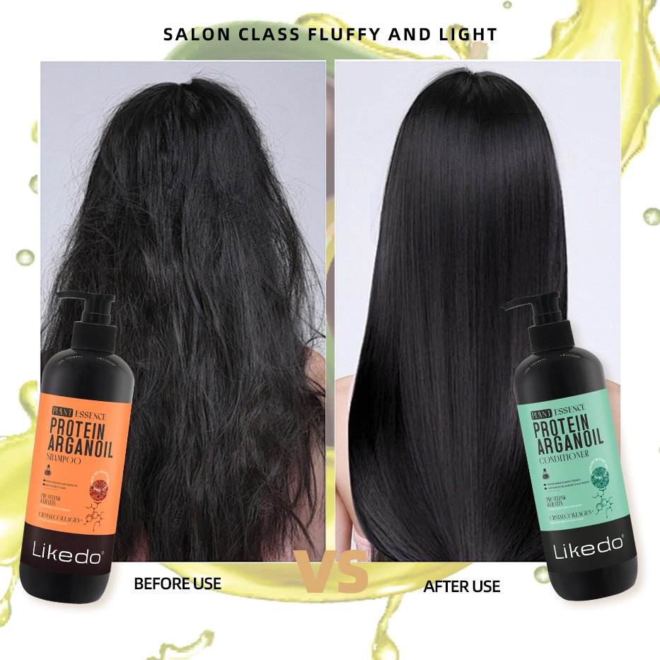 Bestselling sulfate-free protein Argan oil shampoo private label organic preservative free natural shampoo and conditioner set
