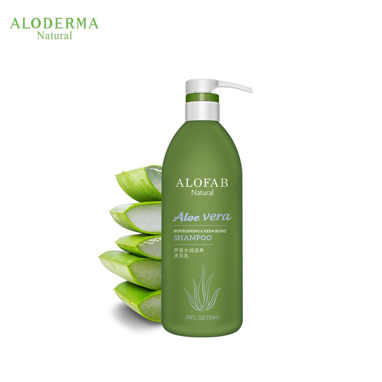 Private Label Organic Aloe Vera Damage Repairing Anti-Dandruff Color Protecting Human Hair Shampoo Professional for Thin Hair