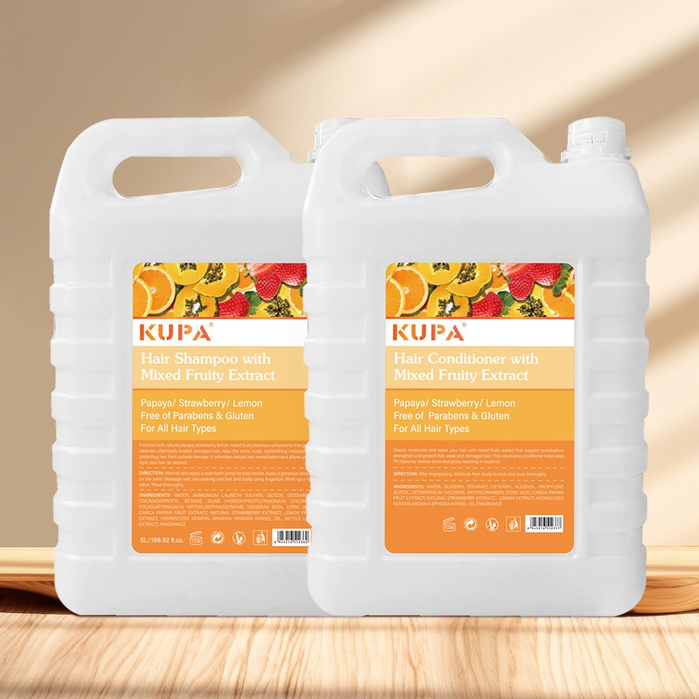 Wholesale Customize Mixed Fruity Keratin Hair Care Gentle Clean Enhance Volume Shiny Hair Shampoo And Conditioner