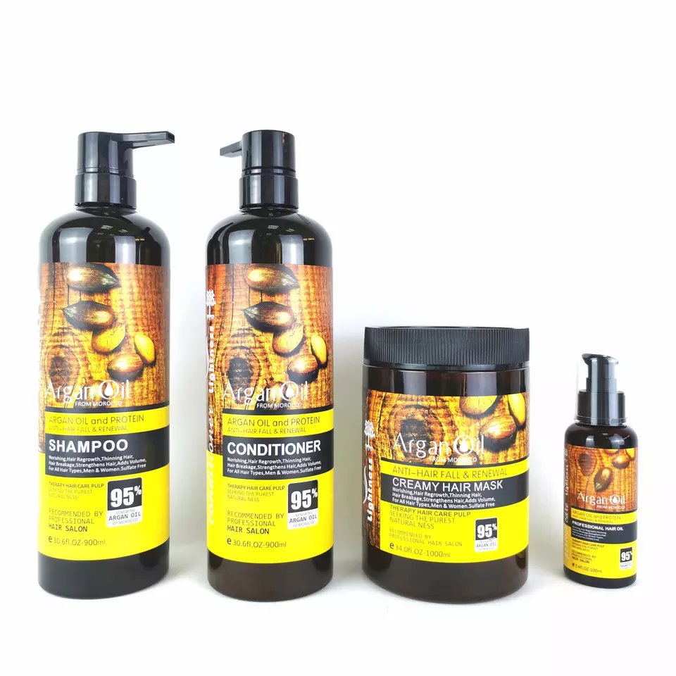 New Arrival Organic Vegan Nourish Argan Oil Shampoo And Conditioner Hair Care Set Private Label Argan Oil Shampoo