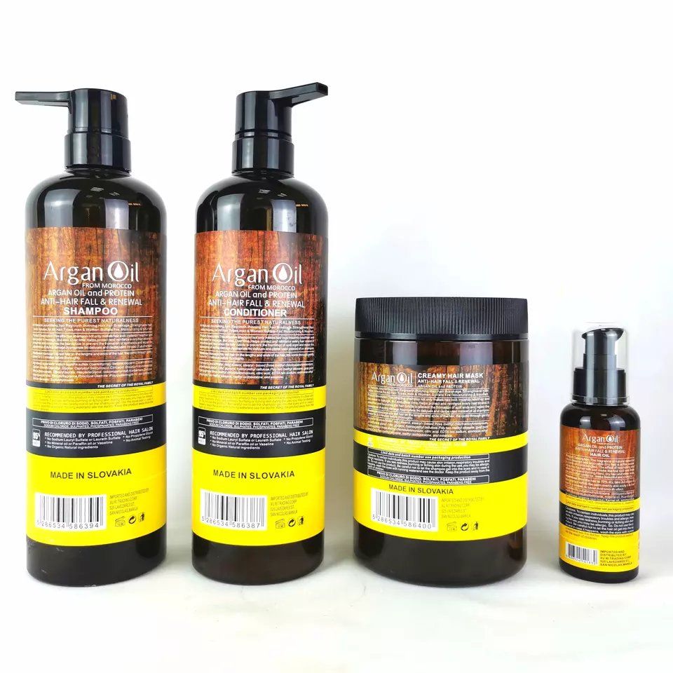 New Arrival Organic Vegan Nourish Argan Oil Shampoo And Conditioner Hair Care Set Private Label Argan Oil Shampoo