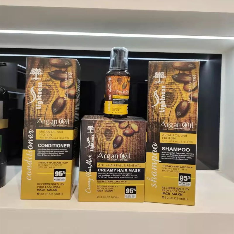 New Arrival Organic Vegan Nourish Argan Oil Shampoo And Conditioner Hair Care Set Private Label Argan Oil Shampoo
