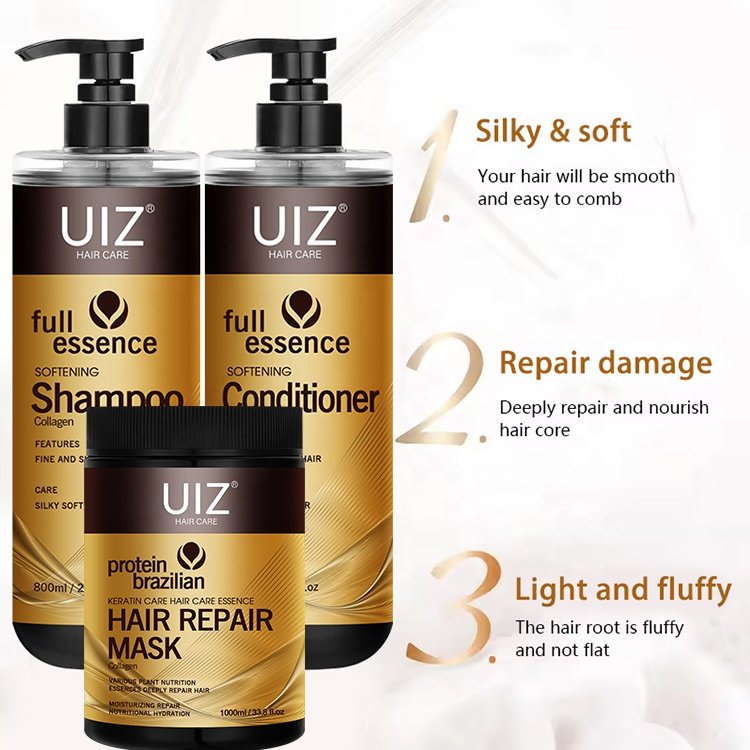 Manufacturer Best Collagen Hair Conditioner Nourishing Care Anti-Frizz Treatments Sulfate Free Shampoo And Conditioner Set