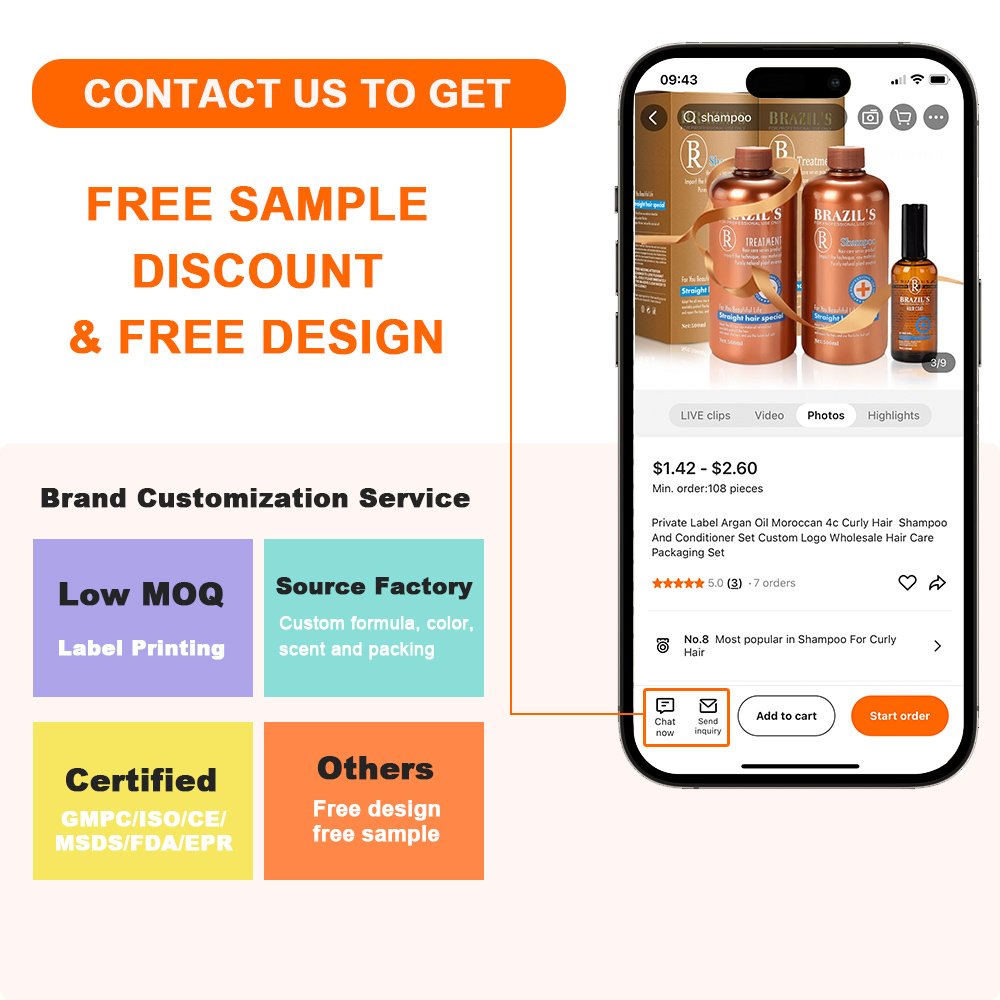 Organic Natural Argan Oil Haircare Products Gentle Nourish Cleansing Hair Shampoo Conditioner Serum Private Label Welcomed