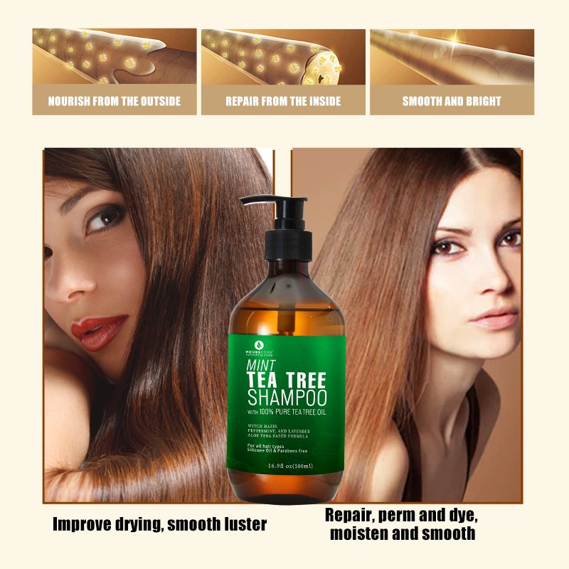 Wholesale Nourish Cleansing Private Label Hair Loss Tea Tree Oil Hair Growth Shampoo