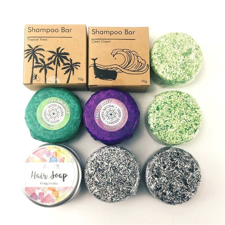 Customize Private Label Hair Care Organic Sulfate Free Bubble 2in1 Castor Oil Shampoo and Conditioner Solid Soap Bar