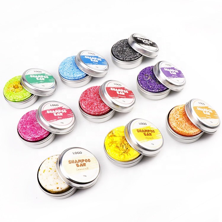 Customize Private Label Hair Care Organic Sulfate Free Bubble 2in1 Castor Oil Shampoo and Conditioner Solid Soap Bar
