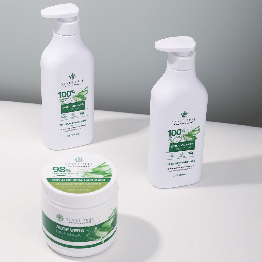 Oem Custom Herbal Hair Care Sets PH Split End Hair Repair Aloe Vera Hair Growth Shampoo And Conditioner