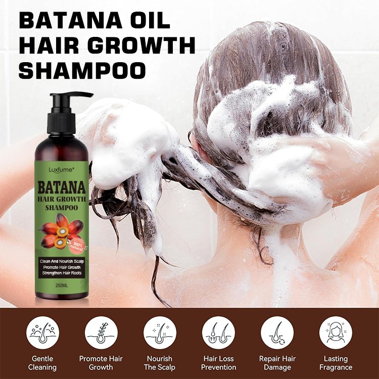 Batana Oil Shampoo Anti Frizz Nourish Anti-Hair Loss Natural Hair Regrowth Shampoo