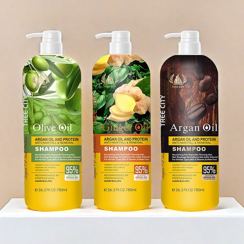 Private Label 1000ml Ginger Biotin Organic Argan Oil Hotel Baby Keratin Black Hair Growth Hair Shampoo