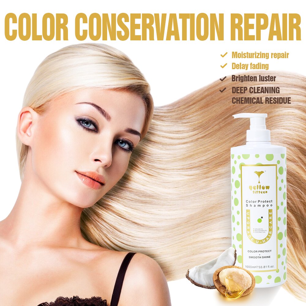 Yellow Fifteen Upgrade U Oem Odm Herbal Organic Damage Repaired Color Protecting Priavte Label Shampoo And Conditioner