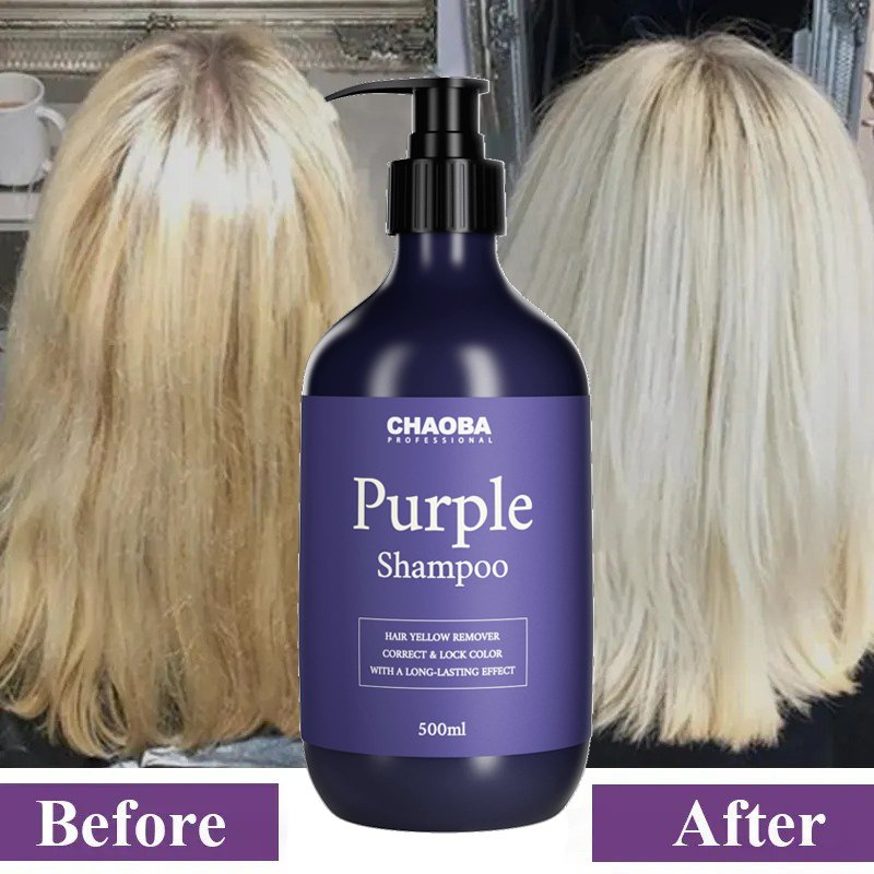 Coconut Oil Professional Salon Treatment Anti- brassy Purple Toner Shampoo For Blonde Hair Keep No Yellow Effect