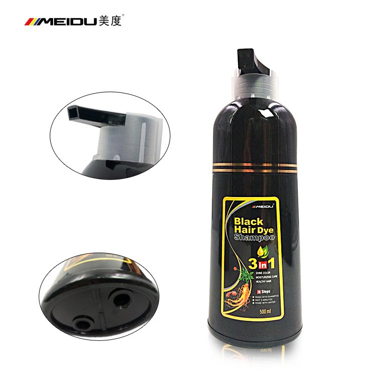 Thailand hotsale instant dye shampoo OEM brands manufacturer ammonia free ginseng fast black best hair dye shampoo