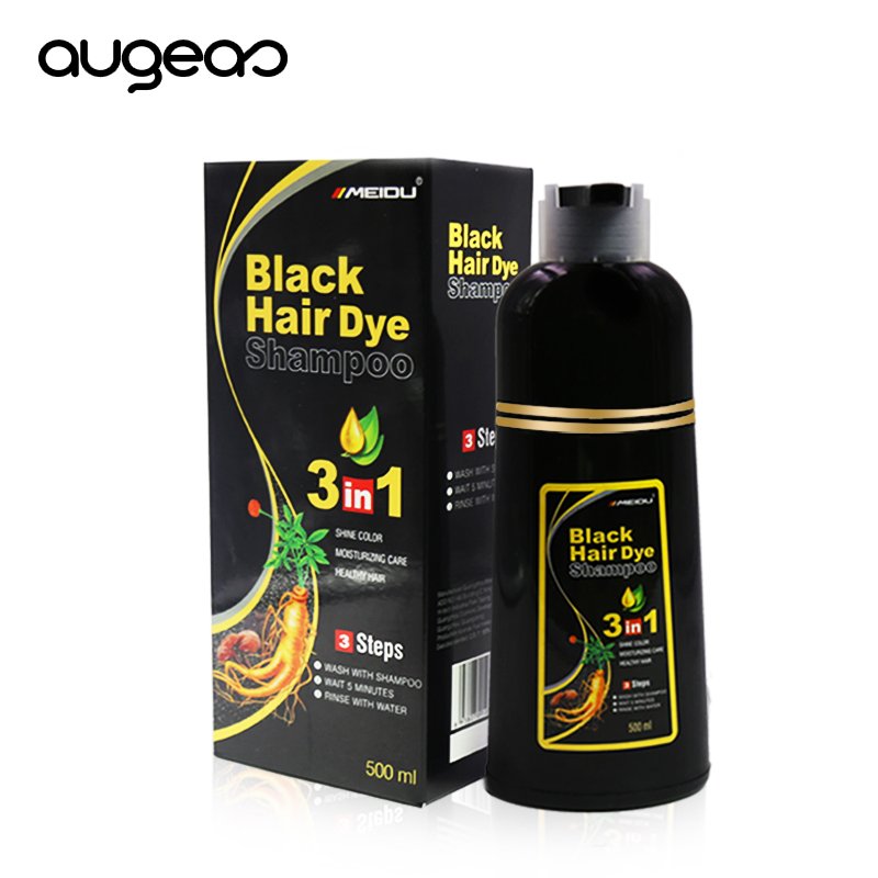 Thailand hotsale instant dye shampoo OEM brands manufacturer ammonia free ginseng fast black best hair dye shampoo