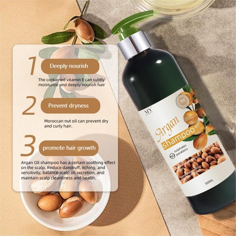 Argan Oil Shampoo Deeply Nourishing, Prevents Dryness, Promotes Hair Growth Shampoo Free of Parabens and Phthalates
