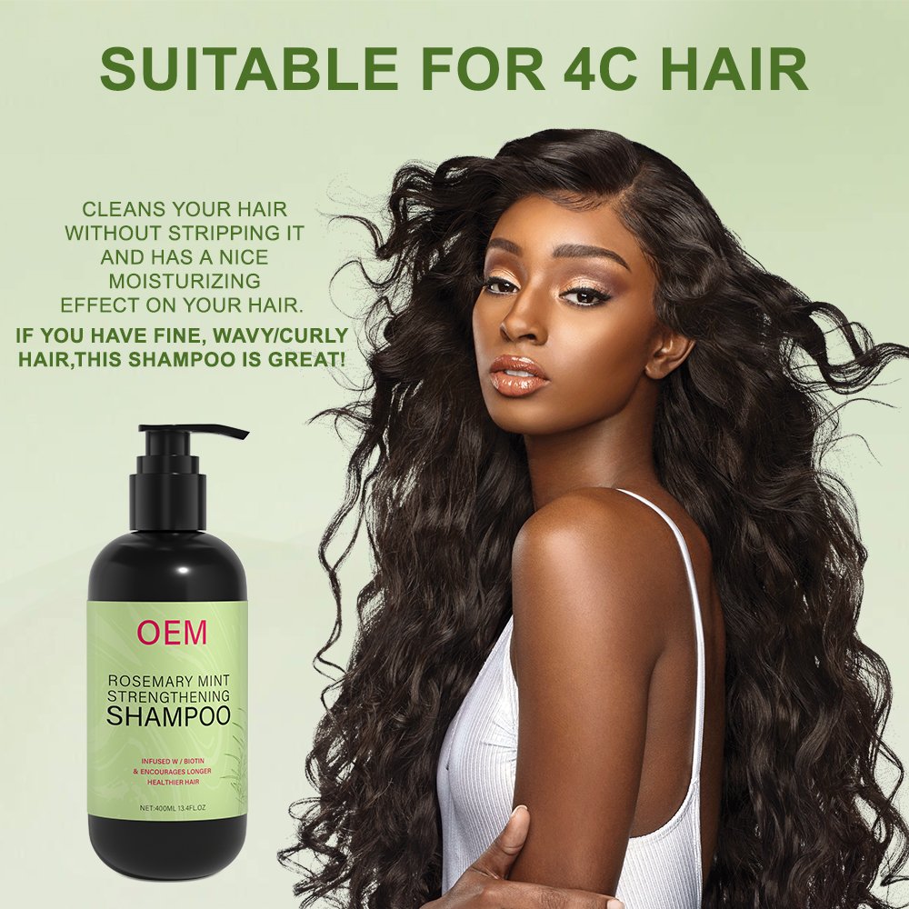 Private Label Hair Grow Products Maintain Hair Regrowth Best Rosemary Mint Strengthening Shampoo Infused With Bio