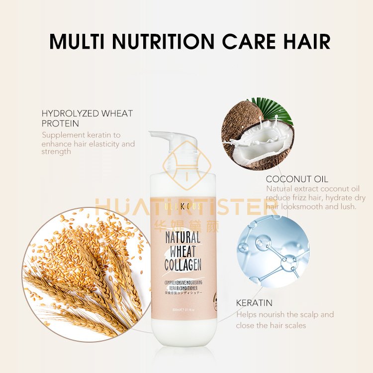 Huati Sifuli ULLKOUS 500ml Japanese wheat straw sulfate-free Shampoo and Conditioner all in one beauty dupe Anti Dandruff Hair