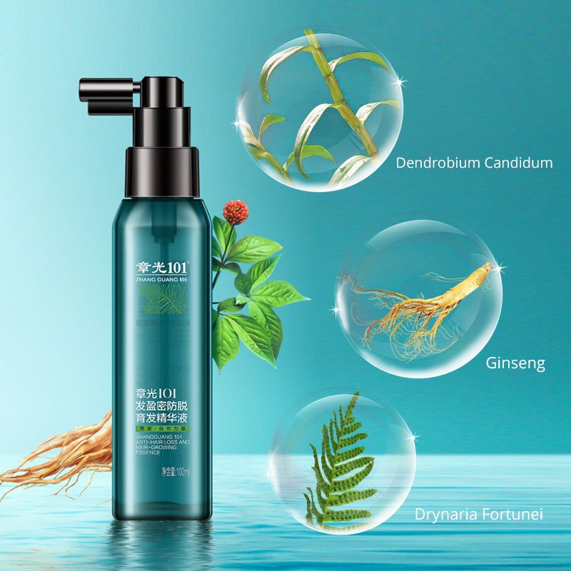 Zhangguang 101 Hair Growth Serum 100ml Liquid Oil Tonic for Anti-Hair Loss Hair Regrowth Growth Packaged in a Bottle