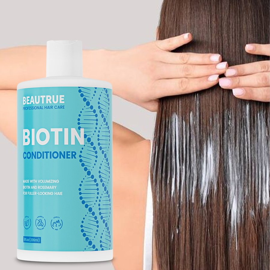 Wholesale Custom LOGO 100% Vegan Biotin Shampoo And Conditioner With Rosemary Oil For Hair Fuller-look Volumizing Growth Set
