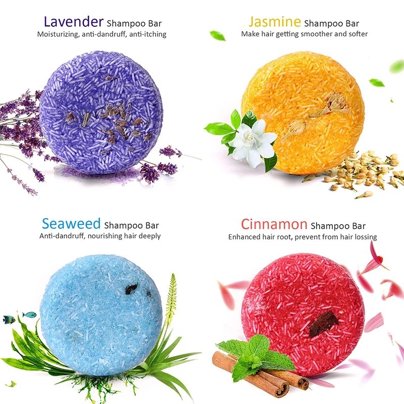 New Arrival Private Label Vegan Muti- kinds Organic handmade Hair Care Cleaning Solid Shampoo Soap Bar jabon de champu