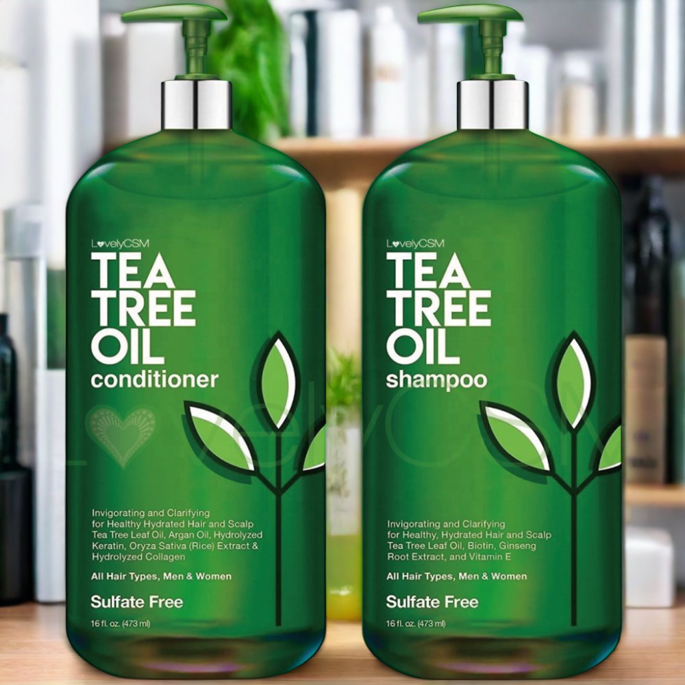 Wholesale organic natural hair grow hair loss ginger aloe vera rosemary essential mint tea tree oil shampoo for men and women