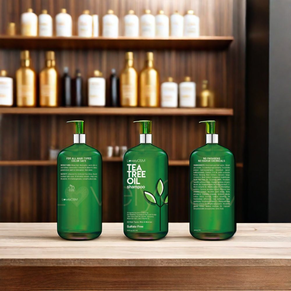 Wholesale organic natural hair grow hair loss ginger aloe vera rosemary essential mint tea tree oil shampoo for men and women