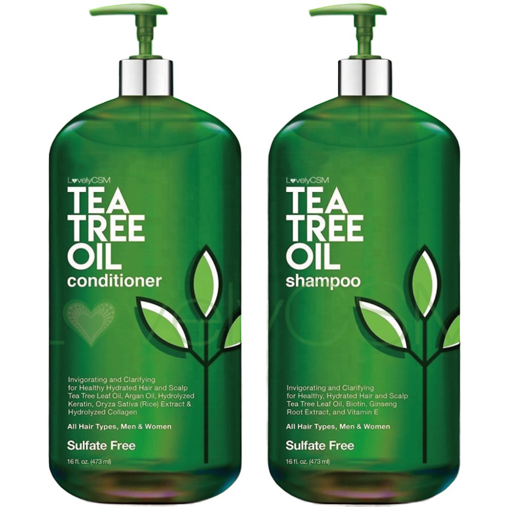 Wholesale organic natural hair grow hair loss ginger aloe vera rosemary essential mint tea tree oil shampoo for men and women