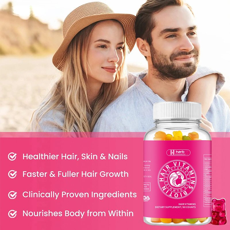 OEM Private Label Gummy Vitamins Hair Growth and Healthcare Supplements for Promotion Development hair vitamin gummy