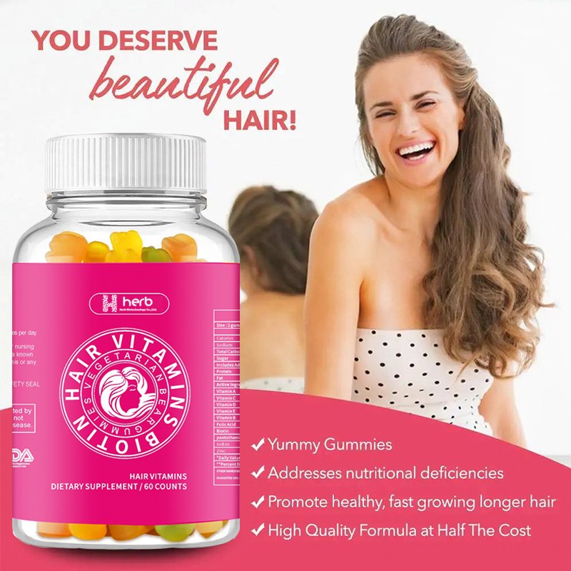 OEM Private Label Gummy Vitamins Hair Growth and Healthcare Supplements for Promotion Development hair vitamin gummy