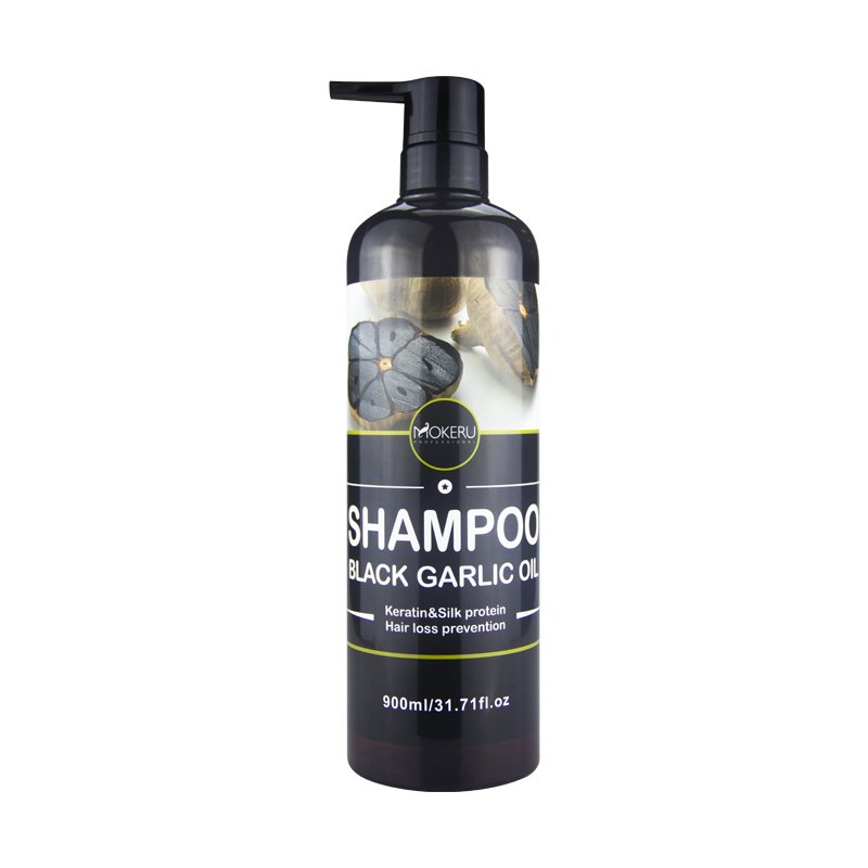 Mokeru New arrival hot selling private label hair care black garlic shampoo nature organic hair care shampoo