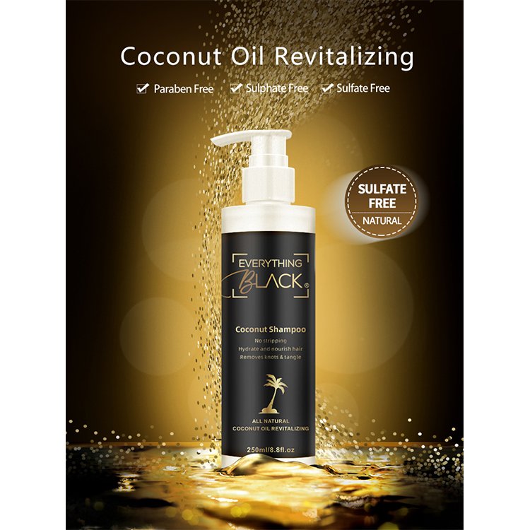 Manufacturer Oem Label Organic Shampoo For Hair Afro Black Women Natural Coconut Oil Vitamin Hair Care Products