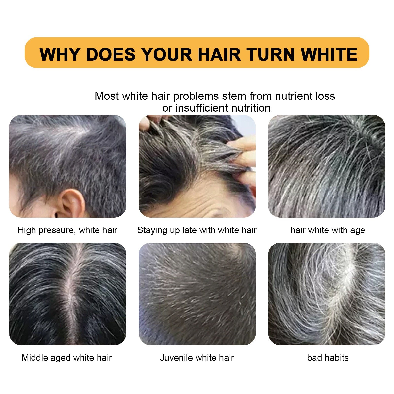 Natural Grey Coverage Nutrients Hair Repair Soap Cover Gray Coverage Hair Bar Shampoo Black Hair Soap