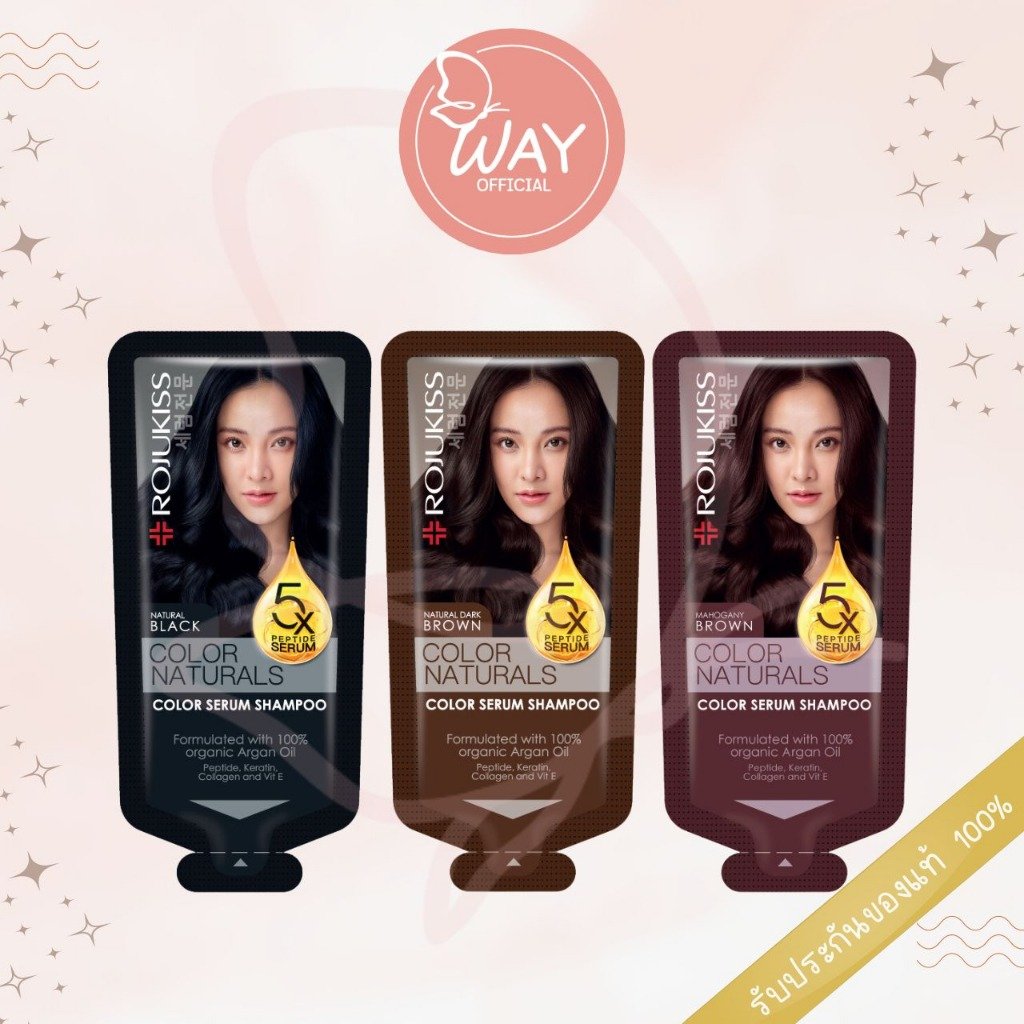 Wholesale from Thailand 30ml/Sachet Color Serum Shampoo Formulated with 100% Argan Oil Peptide Serum x5
