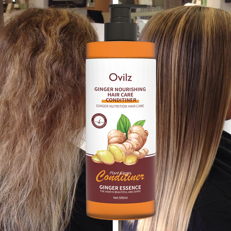 OEM Ginger Conditioner Hair Scalp Soothing Straightening Smoothing Shiny Repair Damaged 500ml Moisturizing Hair Conditioners