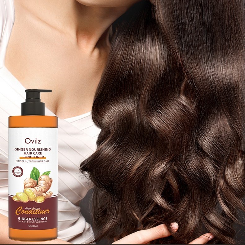 OEM Ginger Conditioner Hair Scalp Soothing Straightening Smoothing Shiny Repair Damaged 500ml Moisturizing Hair Conditioners