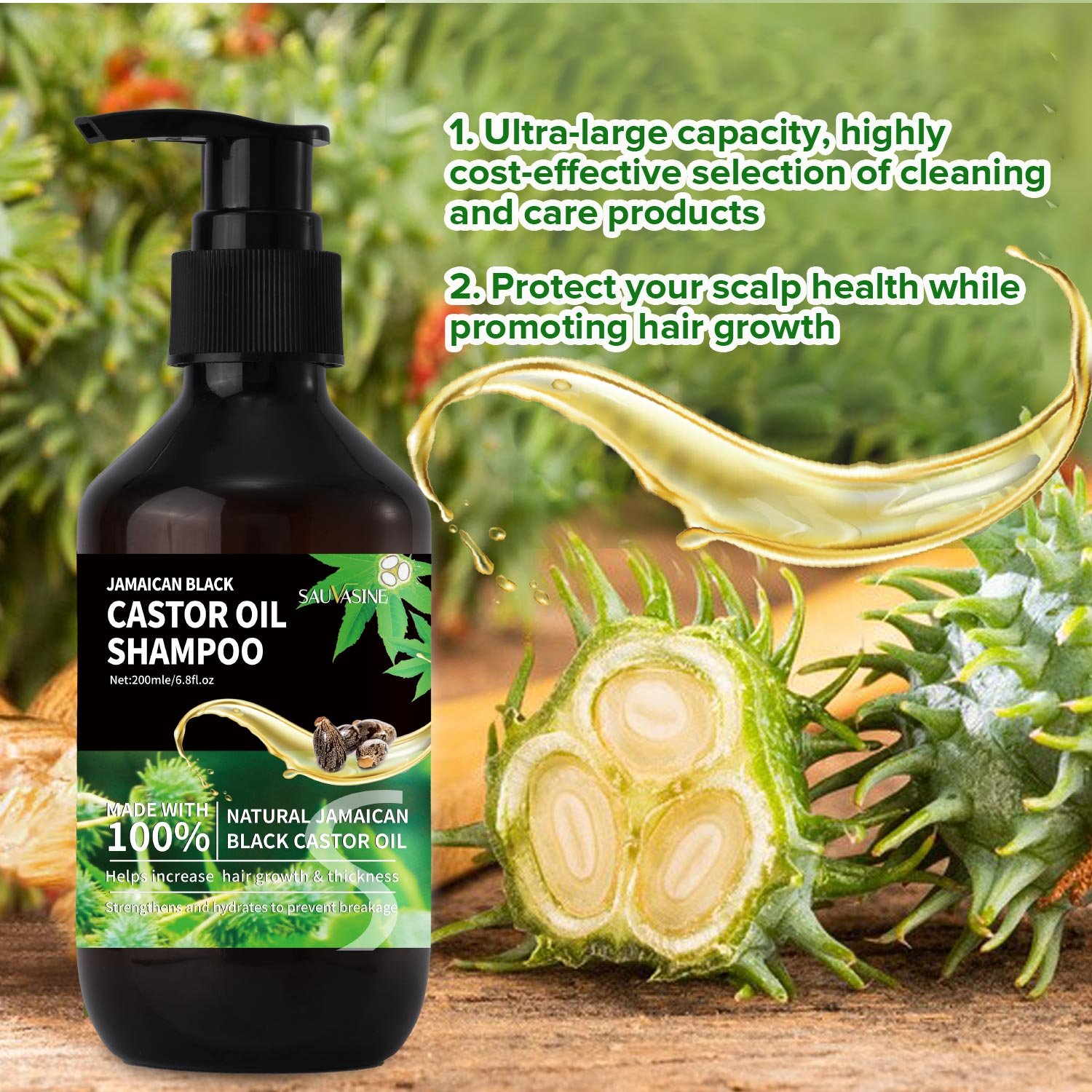 Private Label Jamaican Black Castor Oil Serum Moisturizing Hair Care Shampoo for Adults Hot Sale 500Ml/OME