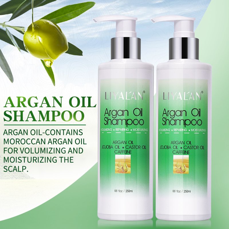 Private Label Repair Damaged Hair Smoothing Deep Cleansing Organic Argan Oil Shampoo