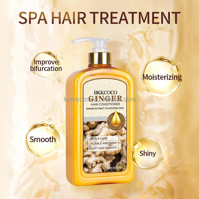 Wholesale OEM pivate label natural organic hair loss ginseng anti dandruff hair growth ginger extract shampoo and conditioner