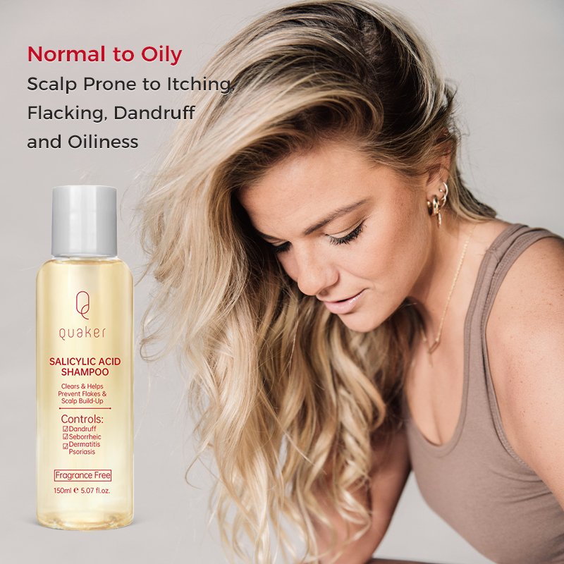 Qquaker Oem Private Label Champu Anti Hair Loss Anti Dandruff Salicylic Acid Hair Shampoo Relieves Itching