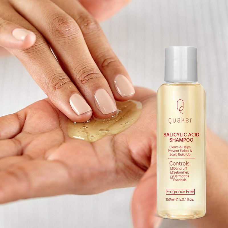 Qquaker Oem Private Label Champu Anti Hair Loss Anti Dandruff Salicylic Acid Hair Shampoo Relieves Itching