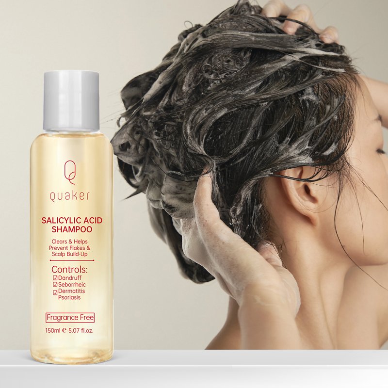 Qquaker Oem Private Label Champu Anti Hair Loss Anti Dandruff Salicylic Acid Hair Shampoo Relieves Itching
