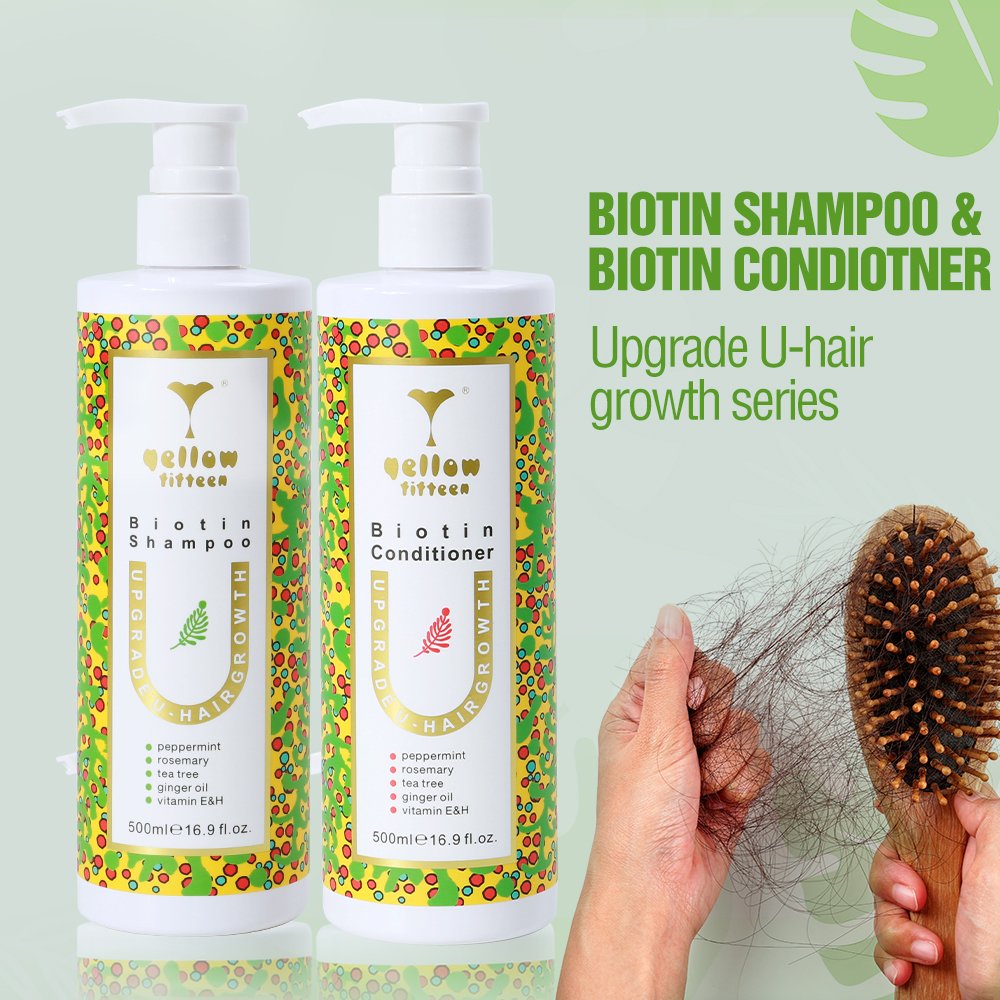 Private Label Organic Biotin Hair Growth Shampoo And Conditioner Set Best Rosemary Oil Shampoo for Hair Growth and Thickening
