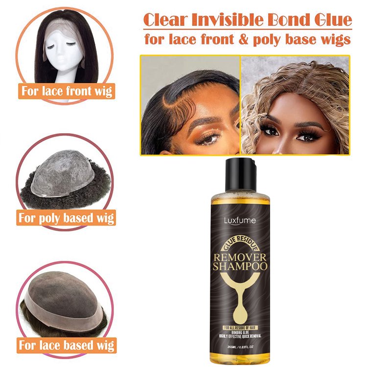Luxfume Wholesale Hair Extensions Lace Wig Glue Remover Fast Acting Lace Glue Removing Shampoo