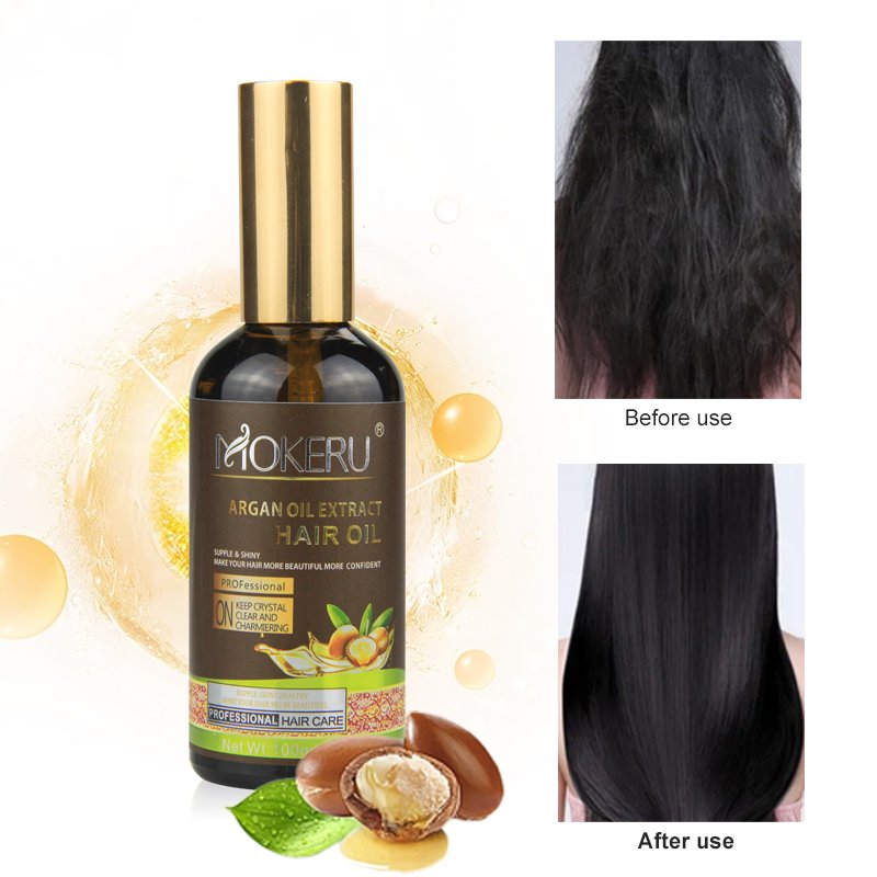 Mokeru Professional Salon Hair Shampoo Argan Oil Morocco Shampoo and Conditioner set Keratin Hair Shampoo for Women Home Use