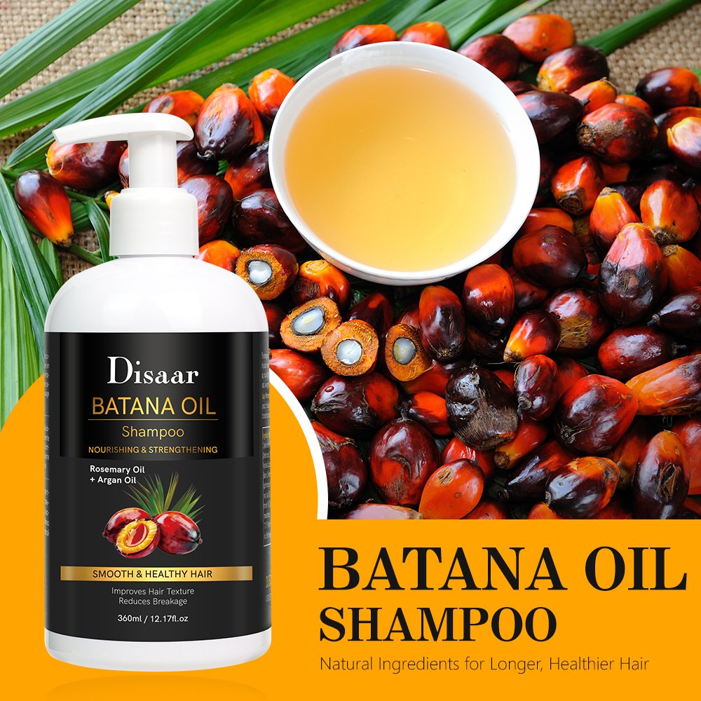 Natural Batana Oil Shampoo Biotin Hair Grease Scalp Cleaning Shampoo Nourishing Healthy Hair Products