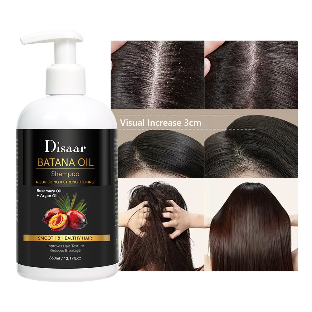 Natural Batana Oil Shampoo Biotin Hair Grease Scalp Cleaning Shampoo Nourishing Healthy Hair Products