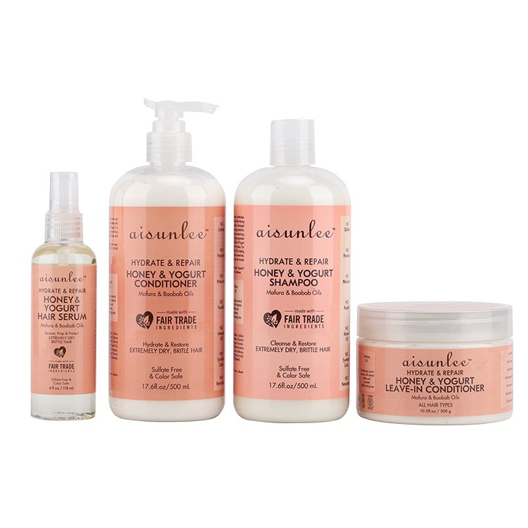 Private Label Curly Hair Product Anti Hair Loss Natural Organic Biotin Jamaican Black Castor Shampoo Leave-in Conditioner Set